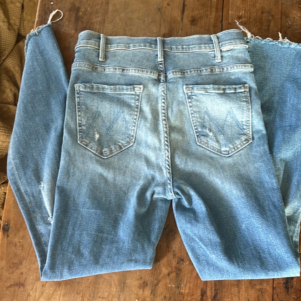 MOTHER Denim The Hustler Ankle Fray Jeans Understudy 28